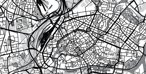 Urban vector city map of Strasbourg, France