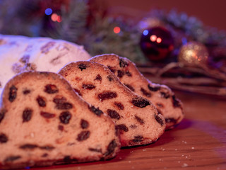 Traditional Christmas stollen - the famous cake for XMas