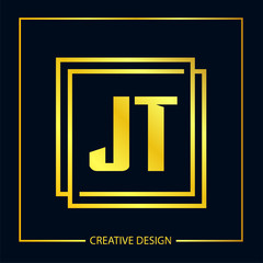 Initial Letter JT Logo Template Design Vector Illustration