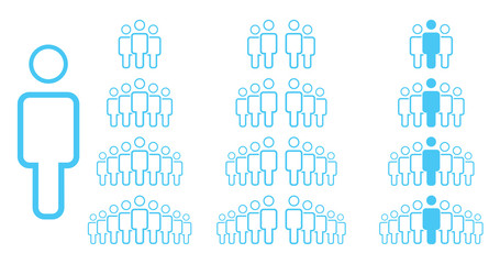 Linear People Icons Work Group Team, Persons Crowd Symbol Simple Set For Using In Web site Infographics Report, Vector Illustration.