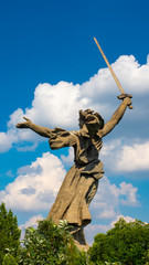 Россия, город Волгоград (Сталинград), Мамаев Курган, статуя Родина мать зовет, 21 июля 2018 года