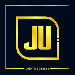 Initial Letter JU Logo Template Design Vector Illustration