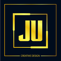 Initial Letter JU Logo Template Design Vector Illustration