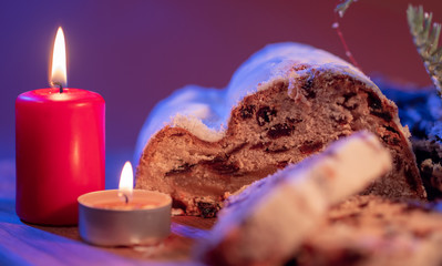 Traditional Christmas stollen - the famous cake for XMas