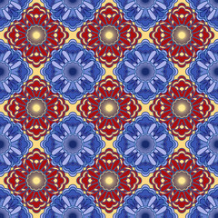 Seamless pattern with decorative mandala