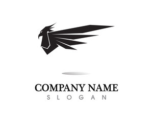 Falcon Eagle Bird Logo Template vector icon