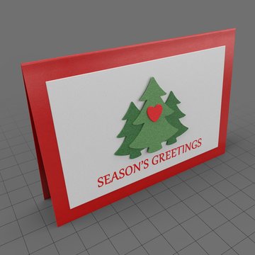 Open christmas tree card