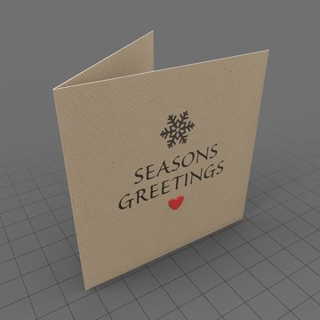 Open holiday greetings card