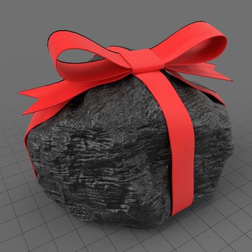 Lump of coal with ribbon 1