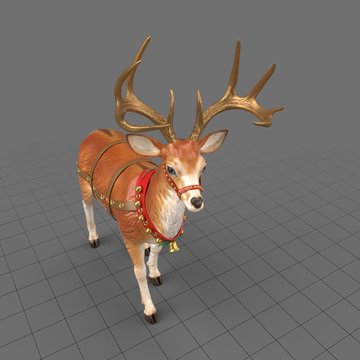 Reindeer statue standing 4