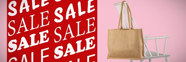 Composite image of canvas bag