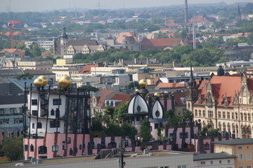 Die Grüne Zitadelle (das Hundertwasserhaus) in Magdeburg