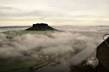 Der Lilienstein im Elbsandsteingebirgein der Sächsischen Schweiz