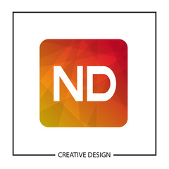 Initial Letter ND Logo Template Design Vector Illustration