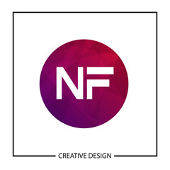 Initial Letter NF Logo Template Design Vector Illustration