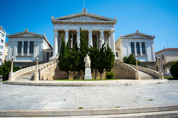 Naklejka premium The Athenian Trilogy: The three neoclassical buildings, the university, national library and the Academy