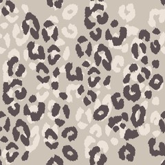 Cotton fabric Leopard skin. Seamless pattern with imitation of leopard skin