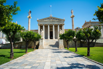 Fototapeta premium The Athenian trilogy: The neoclassical buildings, the Academy, University and the National Library