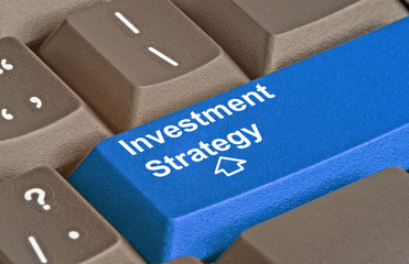 Blue key for investment strategy