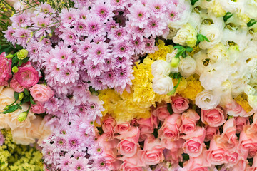 Mixed wedding flower, Multi colored floral background