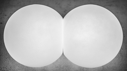 Wall lamp with two shades. 3