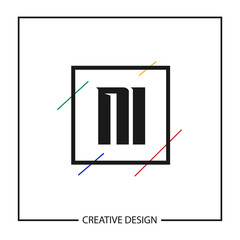 Initial Letter NI Logo Template Design Vector Illustration