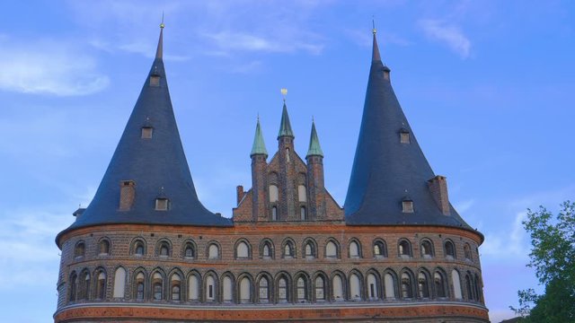 Historical Holstentor City Gate View