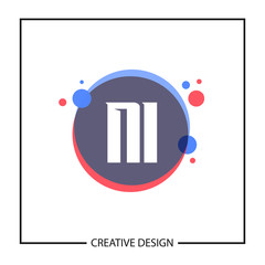 Initial Letter NI Logo Template Design Vector Illustration