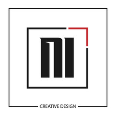 Initial Letter NI Logo Template Design Vector Illustration