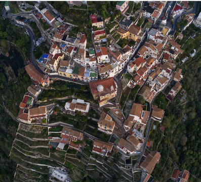 Terraced Albori village early in the morning
