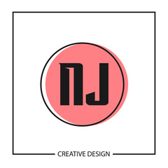 Initial Letter NJ Logo Template Design Vector Illustration