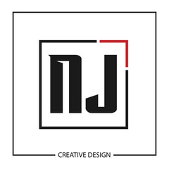 Initial Letter NJ Logo Template Design Vector Illustration