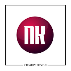 Initial Letter NK Logo Template Design Vector Illustration