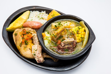 Traditional Colombian soup from the region of Santander called puchero