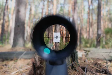 Fotobehang Sniper gun scope view © evgenius1985