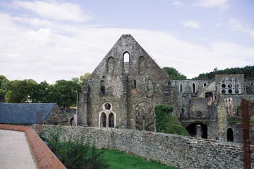 Fototapeta na wymiar Ruins of an old Abbeye in Belgium