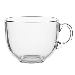 Empty glass for tea isolated on white