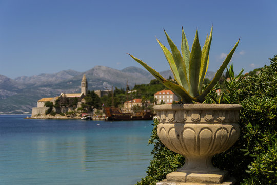 view of the island
