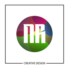 Initial Letter NR Logo Template Design Vector Illustration