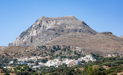 Fototapeta na wymiar Mountain village near Plakias resort, Crete island, Greece