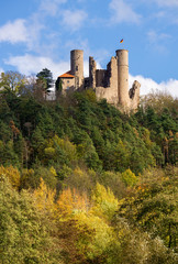 Fototapeta na wymiar Castle ruin on top of a hill - Rimbach, Germany