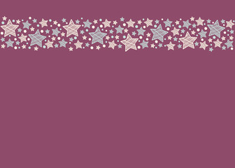 Concept of Christmas card with stars - template of a card. Vector.