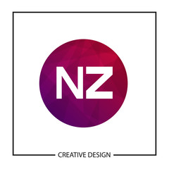 Initial Letter NZ Logo Template Design Vector Illustration