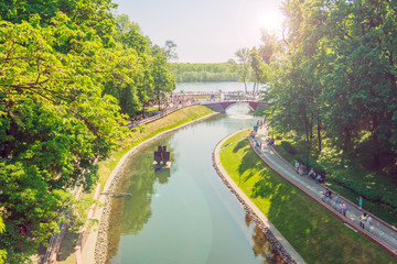 Fototapeta premium Gomel city park from above