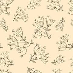 Forest Herbs seamless pattern