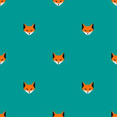 Obraz premium Seamless pattern with foxes