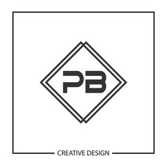 Initial Letter PB Logo Template Design Vector Illustration