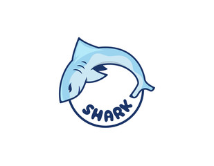 Fish shark logo design