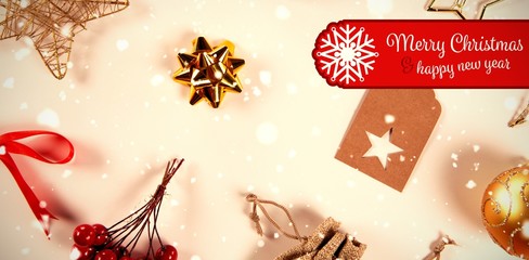 Fototapeta na wymiar Composite image of banner merry christmas
