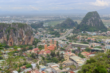 Naklejka premium View from marble mountains da nhang, vietnam